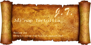 Jónap Tertullia névjegykártya